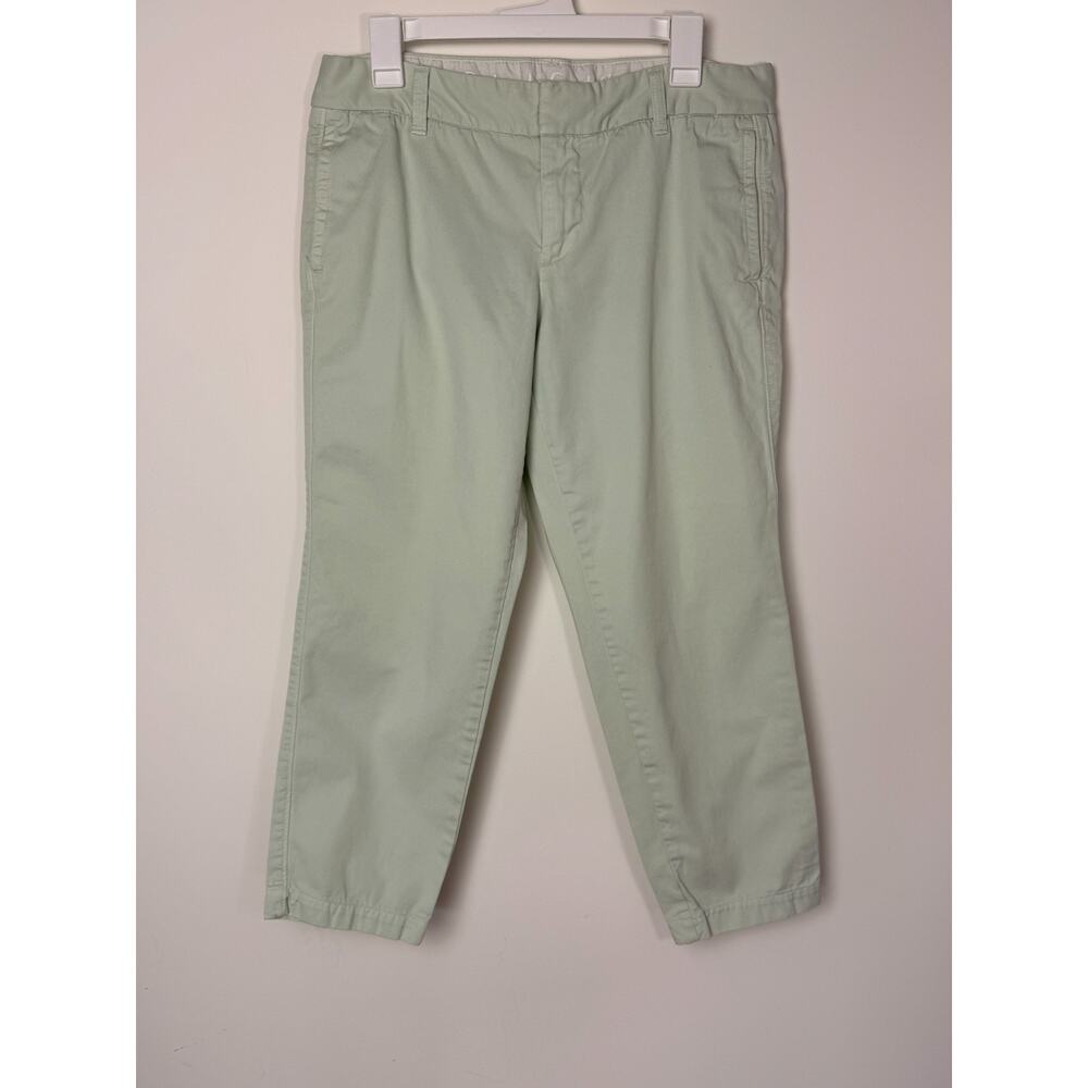 J.Crew Broken-In Straight Chino Pants Women’s 8 City Fit Mint Green Cotton